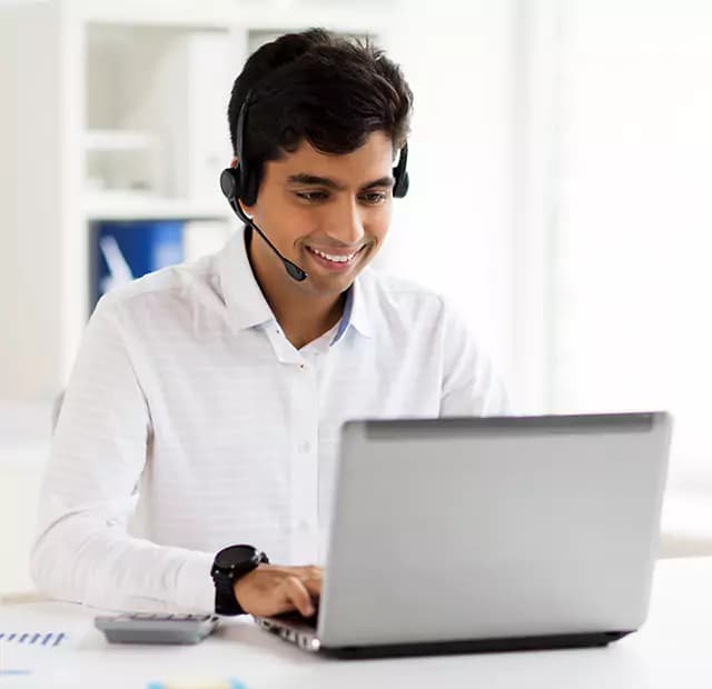 Person working at desk